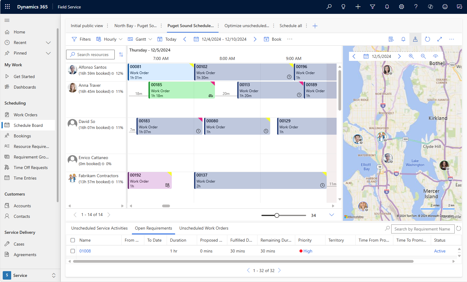 Dynamics 365 Field Service visualization