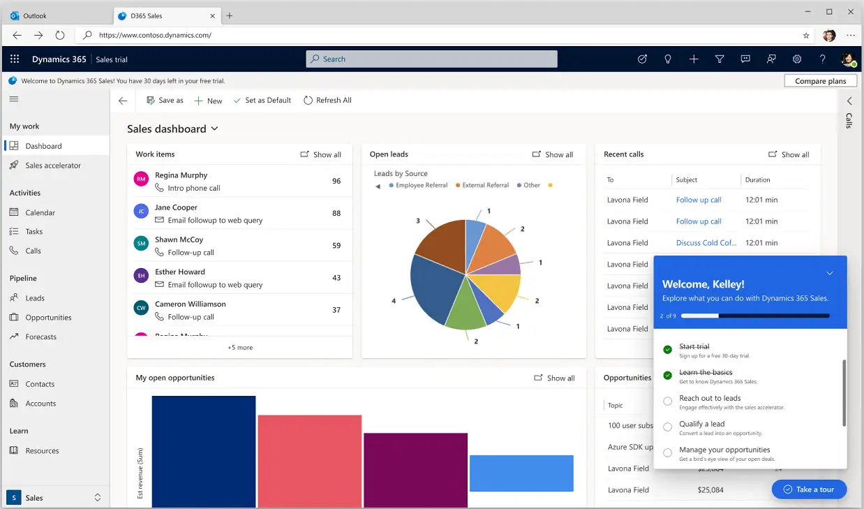 Dynamics 365 Sales visualization